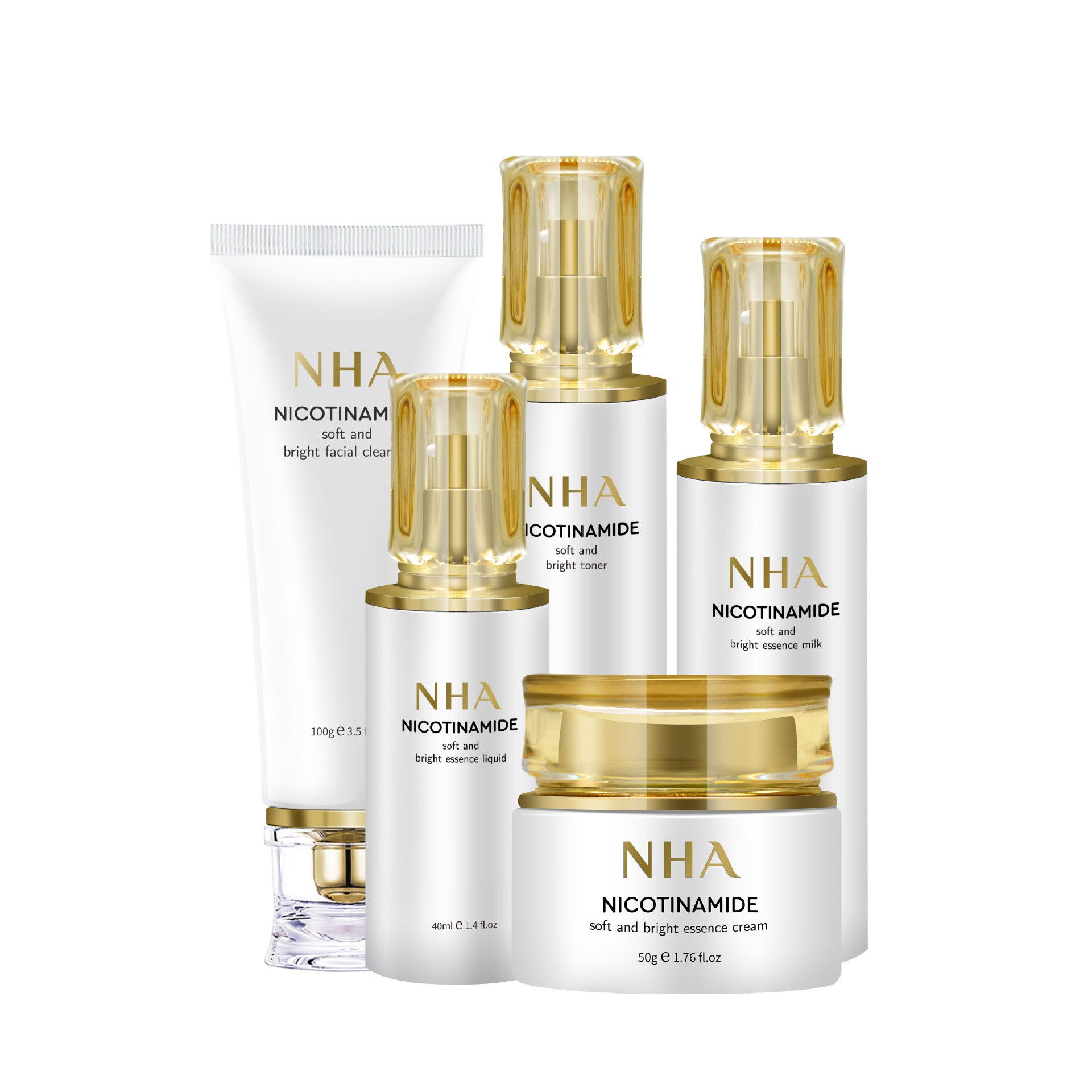NHA Nicotinamide Soft and Bright Skincare Set